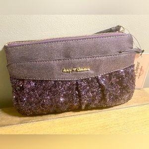 NWT Juicy Couture sequin Grape 🍇 zippered wristlet/clutch
